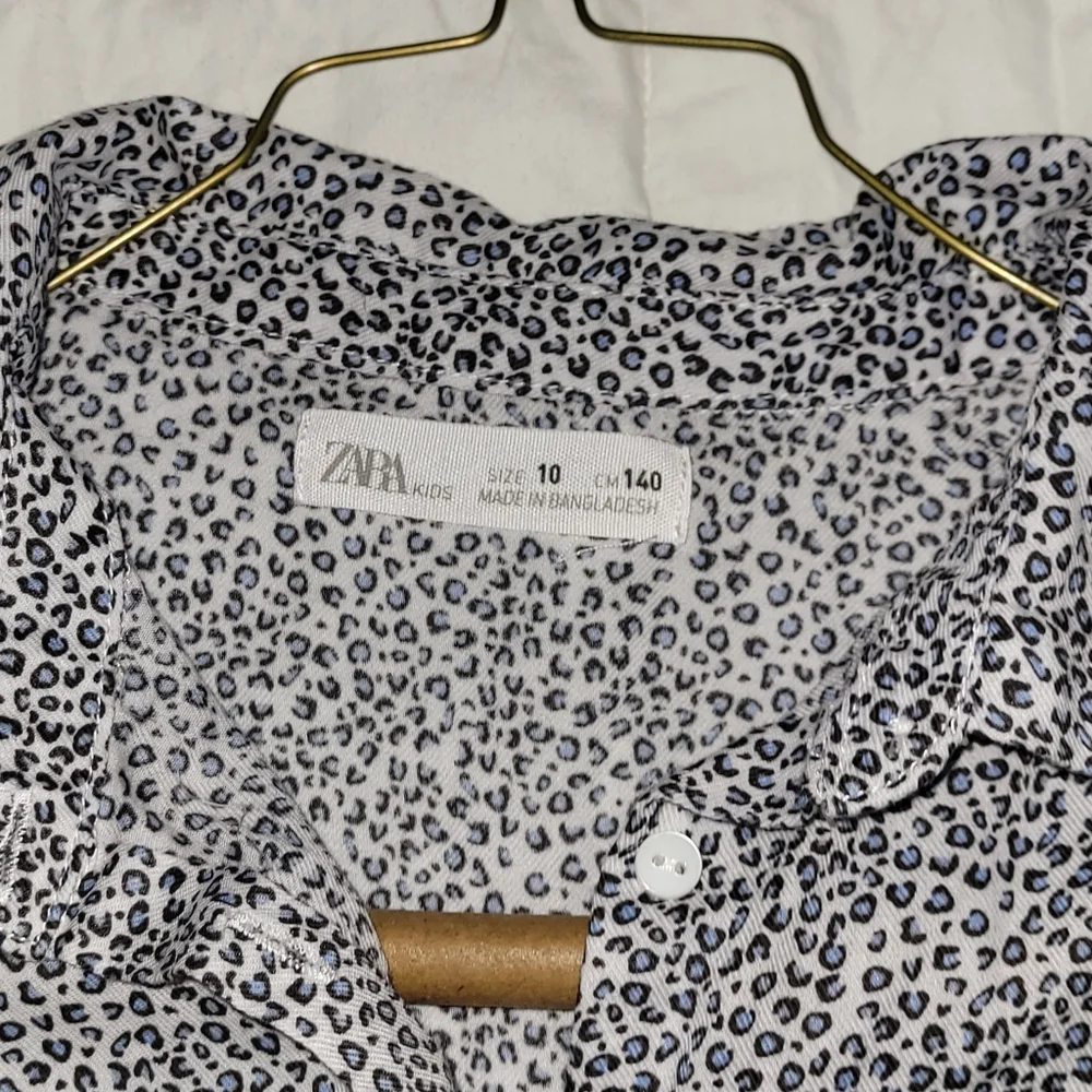 ZARA Kids Girls size 10 leopard button down